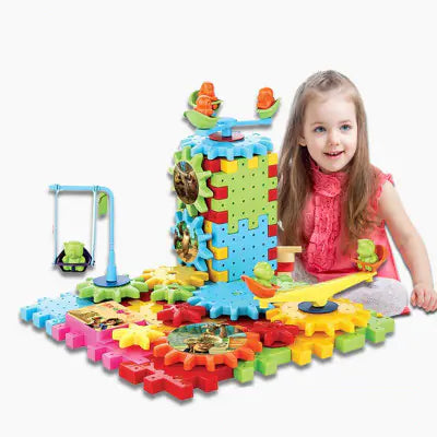Colorful Gear Building Toy Set – STEM Puzzle Play Kit