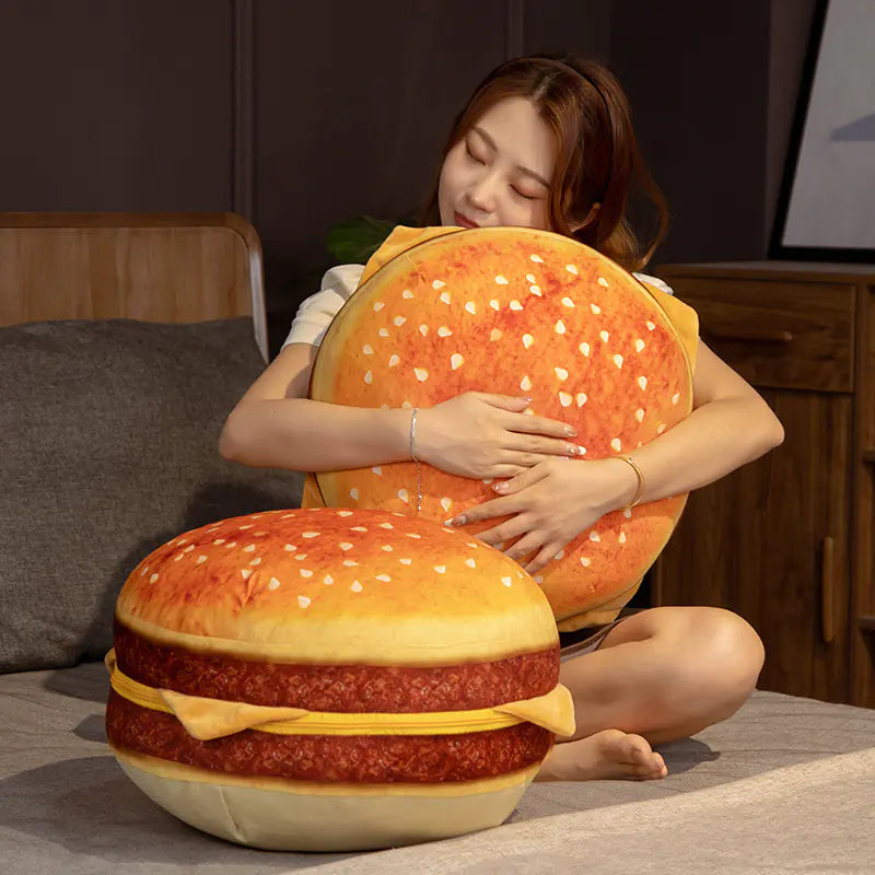 Burger Delight Plush Pillow