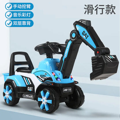 Tiny Tots Electric Excavator Toy