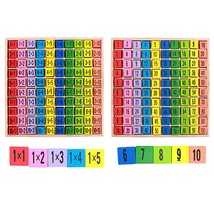 Wooden Multiplication Puzzle Board for Kids Learning