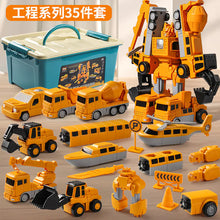 Construction Vehicles & Robot Transformer Set for Kids