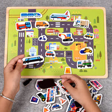 Magnetic Wood Animal & Vehicle 3D Puzzle