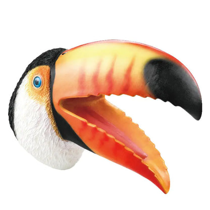 Tropical Toucan Hand Puppet - Soft Rubber Play Toy