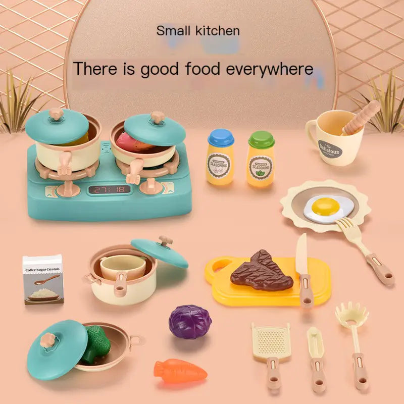 Interactive Cash Register Set with Groceries