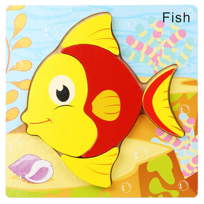 Kids' 3D Wooden Learning Puzzle