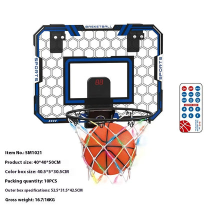 LED Electronic Indoor Remote Control Basketball Hoop Set