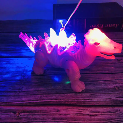 Glowing Dinosaur Walker Toy with LED Lights & Sound