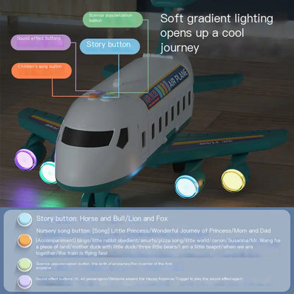 City Airport Playset with Plane, Cars & Road Signs