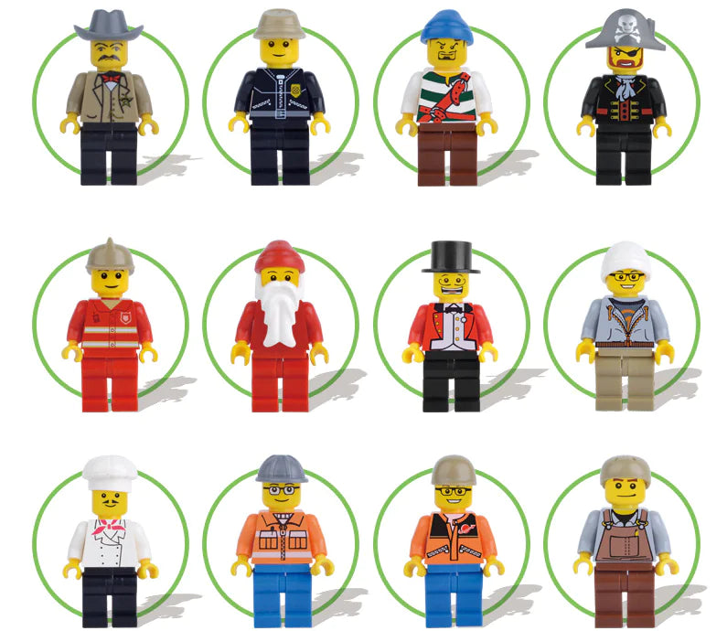 24Pcs Mini Building Block Figures – Police, Fire & More