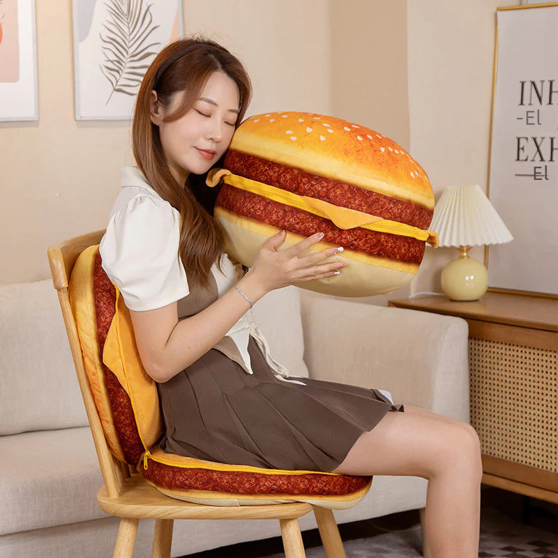 Burger Delight Plush Pillow