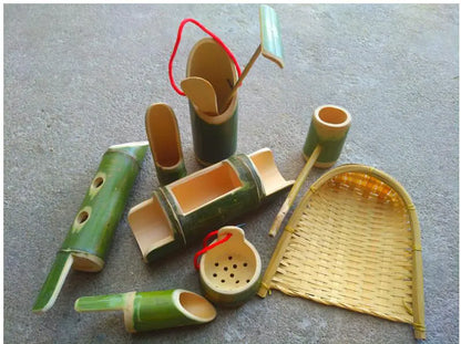 Bamboo Sand & Water Play Kit - 10 Piece