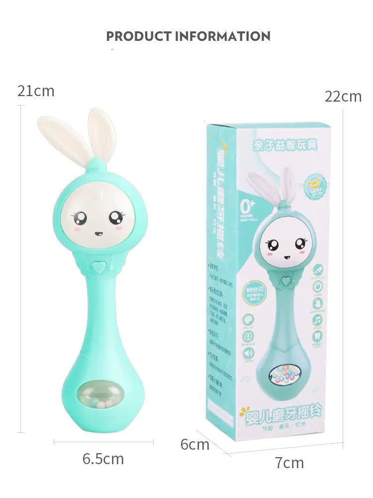 Baby Bunny Rattle Teether Toy – Soft & Safe