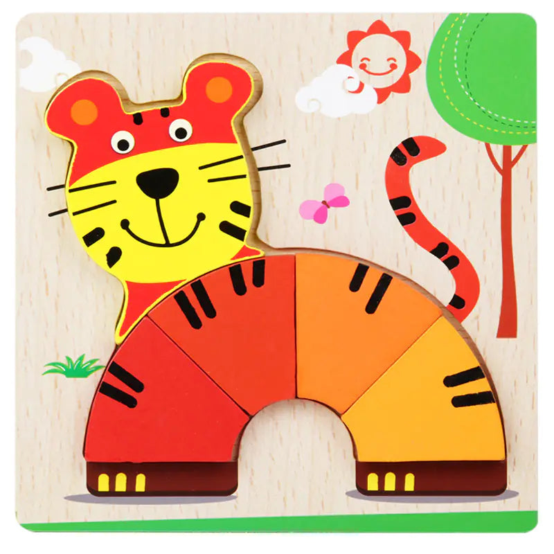 Kids' 3D Wooden Learning Puzzle