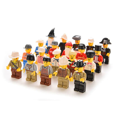 24Pcs Mini Building Block Figures – Police, Fire & More