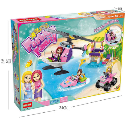 Girls’ Beach Rescue Helicopter & Jet Ski Building Set