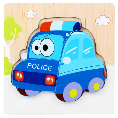 Kids' 3D Wooden Learning Puzzle