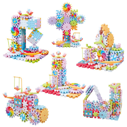 Interactive Gear Block Set for Kids (83 pcs)