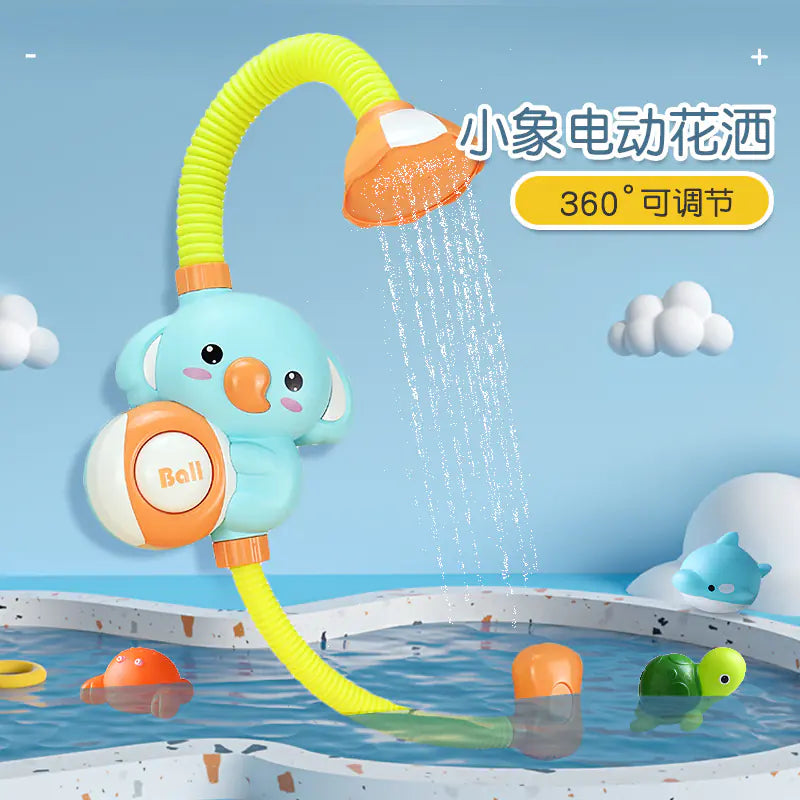 Splashtime Elephant & Duck Shower Bath Toy with 360° Sprinkler Fun