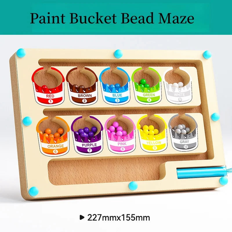 Magnetic Digital Bead Maze Puzzle Practice Toy For Children