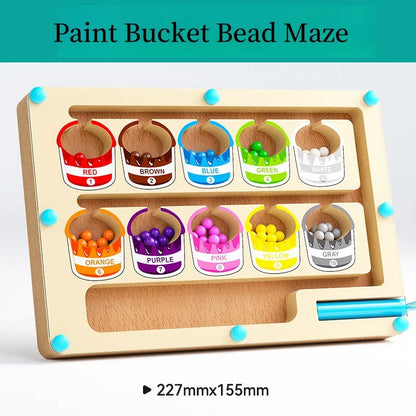 Magnetic Digital Bead Maze Puzzle Practice Toy For Children