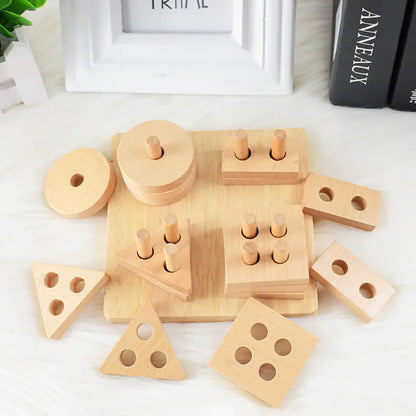 Creative Wooden Block Playset for Kids