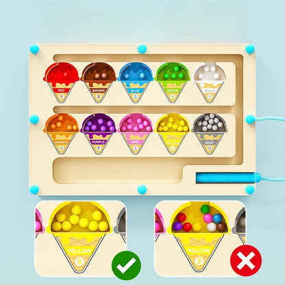 Magnetic Digital Bead Maze Puzzle Practice Toy For Children