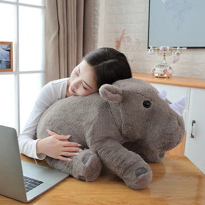 Snuggly Rhino Toy Pillow (40/60cm)