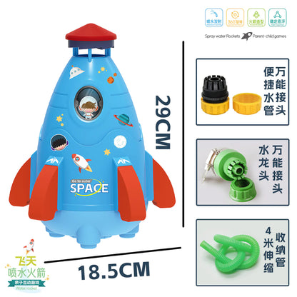 Rocket Water Sprinkler Toy for Kids Outdoor Fun