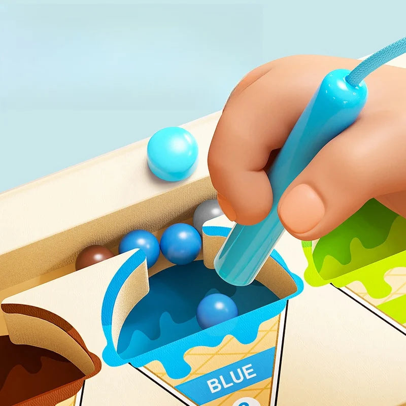 Magnetic Digital Bead Maze Puzzle Practice Toy For Children