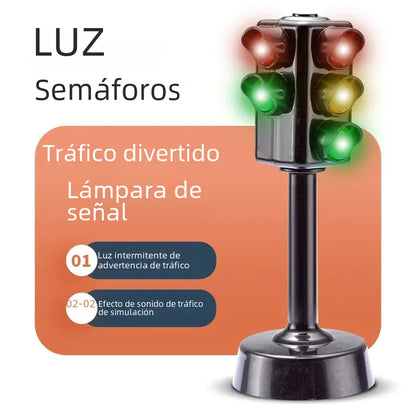 Mini Traffic Light Toy with Sound & Flashing Lights