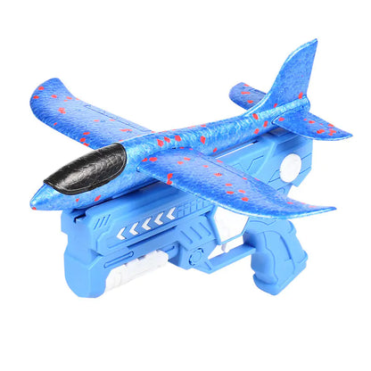 Foam Airplane Launcher Gun Toy – 20m Long Flight