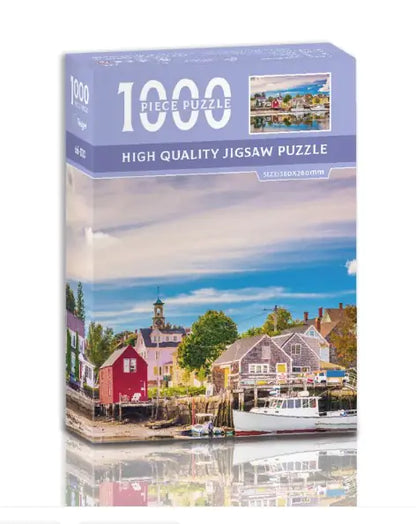 1000-Piece Scenic Village Jigsaw Puzzle for Adults