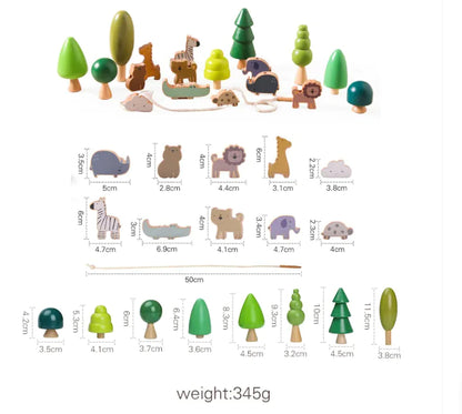Wooden Animal Balancing Stacking Toy Set for Kids