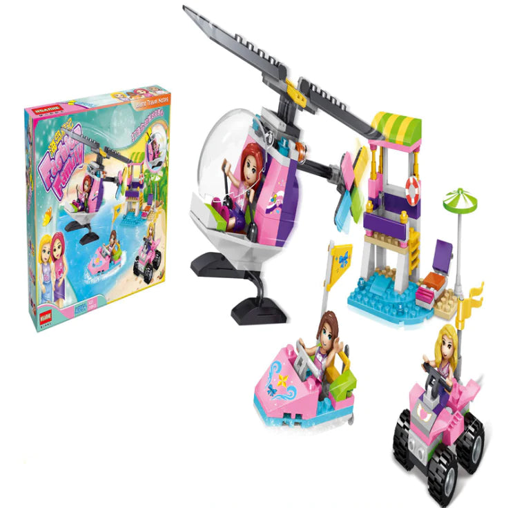 Girls’ Beach Rescue Helicopter & Jet Ski Building Set