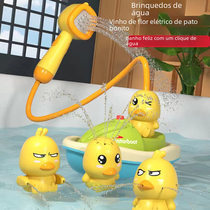 AquaDuck Rotating Electric Duck Shower Toy Set for Kids
