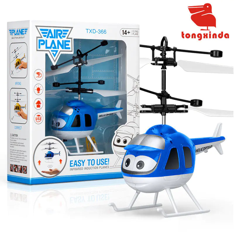 Infrared Induction Flying Helicopter Toy with LED Lights