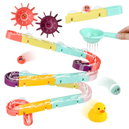 Water Slide Bath Toy Set – Ducks & Rolling Fun Track