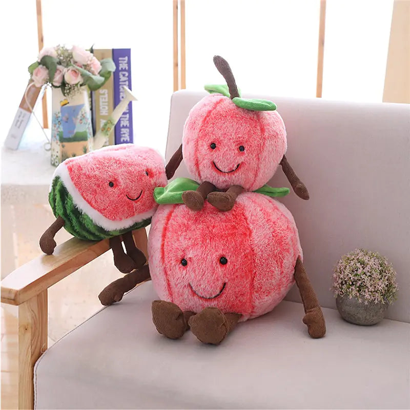 Fruity Cuddle Buddies - Cherry & Watermelon Plush