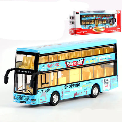 Sky Eagle Alloy Double-Decker Bus Toy