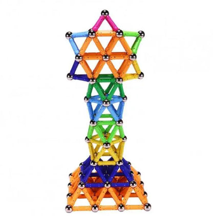 STEM Magnetic Building Stick Set – 100pc Kit for Kids
