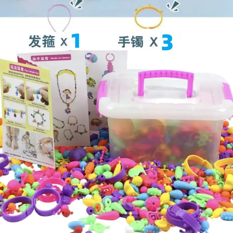 Creative Pop Beads Playset for Kids