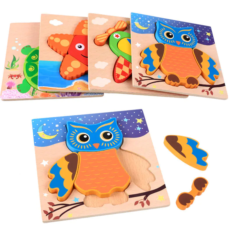 Kids' 3D Wooden Learning Puzzle