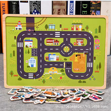 Magnetic Wood Animal & Vehicle 3D Puzzle