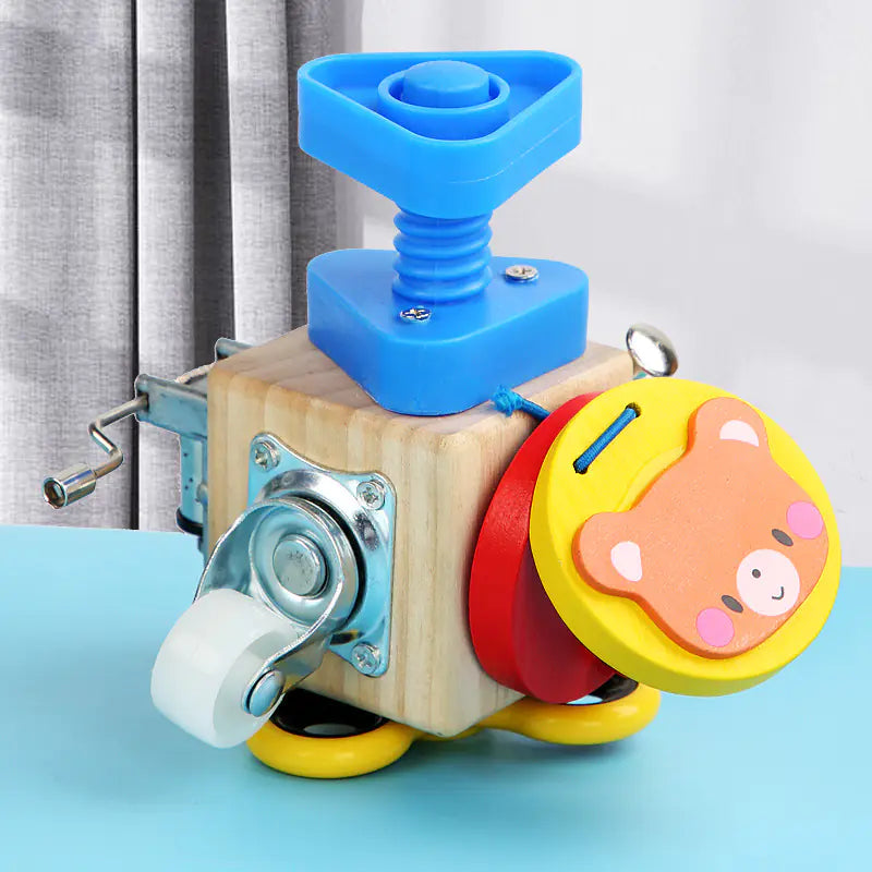 Montessori Busy Cube Toy – Sensory & Skill Builder