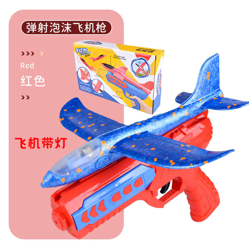 Foam Airplane Launcher Gun with LED Lights