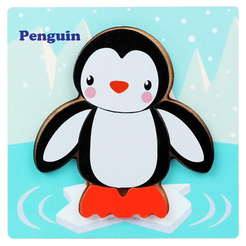Kids' 3D Wooden Learning Puzzle
