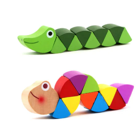 Wooden Twist & Turn Caterpillar Toy