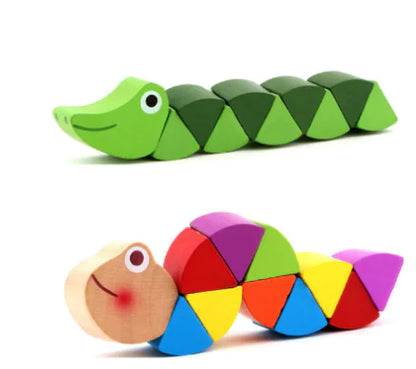 Wooden Twist & Turn Caterpillar Toy