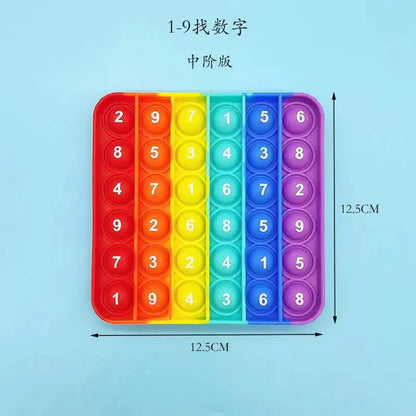 Rainbow Alphabet & Numbers Pop It for Kids
