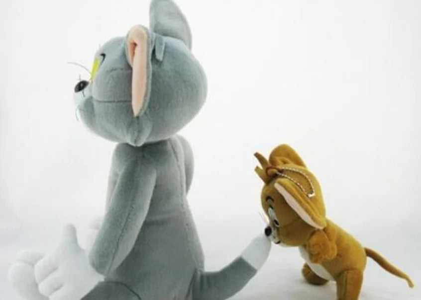 Playful Cat and Mouse Plush Set for Kids